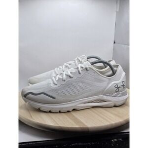 Mens Size 10 - Under Armour HOVR Sonic 6 White Silver Athletic Running shoes